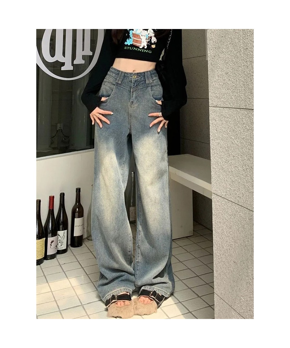 Baggy Jeans Women High Waisted Denim Pants Patchwork Wide Leg Irregular Chic Pocket Trousers Loose Straight Streetwear Y2k $5...