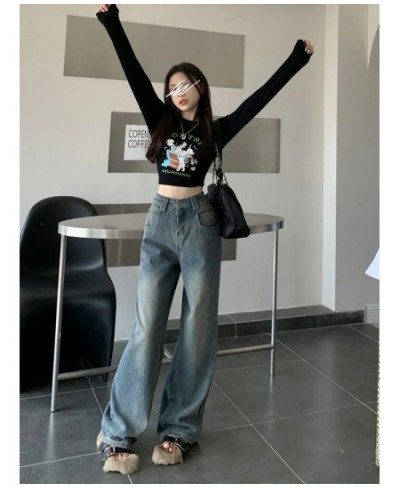 Baggy Jeans Women High Waisted Denim Pants Patchwork Wide Leg Irregular Chic Pocket Trousers Loose Straight Streetwear Y2k $5...