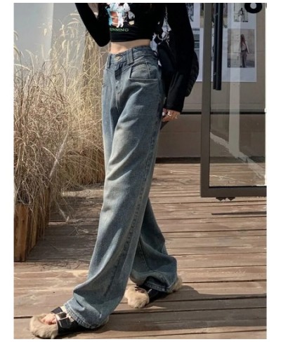 Baggy Jeans Women High Waisted Denim Pants Patchwork Wide Leg Irregular Chic Pocket Trousers Loose Straight Streetwear Y2k $5...