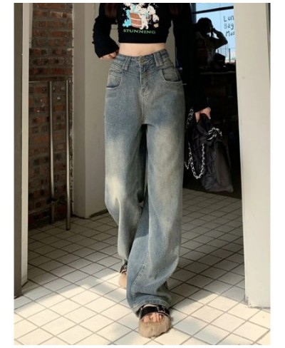 Baggy Jeans Women High Waisted Denim Pants Patchwork Wide Leg Irregular Chic Pocket Trousers Loose Straight Streetwear Y2k $5...