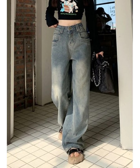 Baggy Jeans Women High Waisted Denim Pants Patchwork Wide Leg Irregular Chic Pocket Trousers Loose Straight Streetwear Y2k $5...