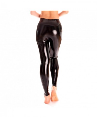 Premium Shiny Leather Women's Pants Sexy PU Tight Leggings Female Wet Look Skinny Trousers Solid Color High Waist Full Length...