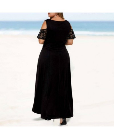 Plus Size Women Dress High Waist Commuter Style Female Dress Short Sleeve Irregular Hem Dress Vintage $37.71 - Plus Size Clothes