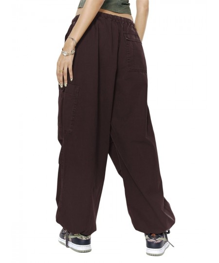 Womens Baggy Cargo Pants Hip Hop Joggers Sweatpants Loose Drawstring Wide Leg Trousers with Multi Pockets Streetwear $42.27 -...