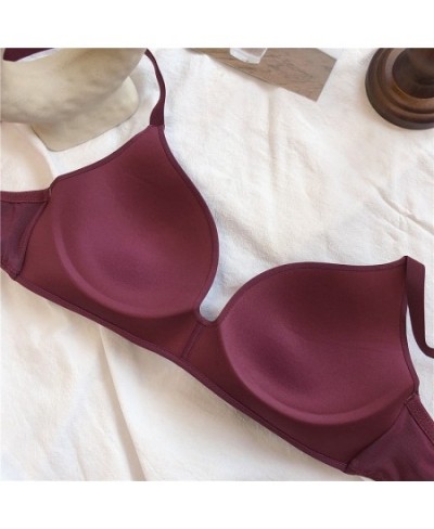 Women's Seamless Bra Ice Silk Sexy Intimate Underwear Wireless Gather Push Up Bralette Simple Brassiere For Female Lingerie $...