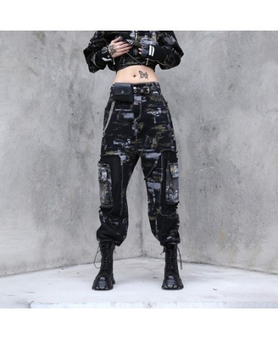 2023 Spring Autumn Vintage Jeans Pants Women's Loose Personality Fashion Camouflage Harem Pants Trend Washed Pants LWL442 $10...