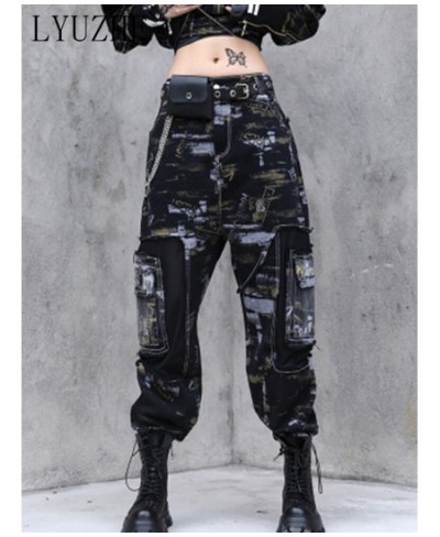 2023 Spring Autumn Vintage Jeans Pants Women's Loose Personality Fashion Camouflage Harem Pants Trend Washed Pants LWL442 $10...