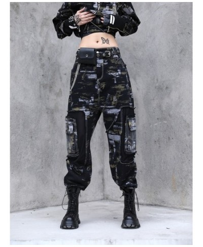 2023 Spring Autumn Vintage Jeans Pants Women's Loose Personality Fashion Camouflage Harem Pants Trend Washed Pants LWL442 $10...