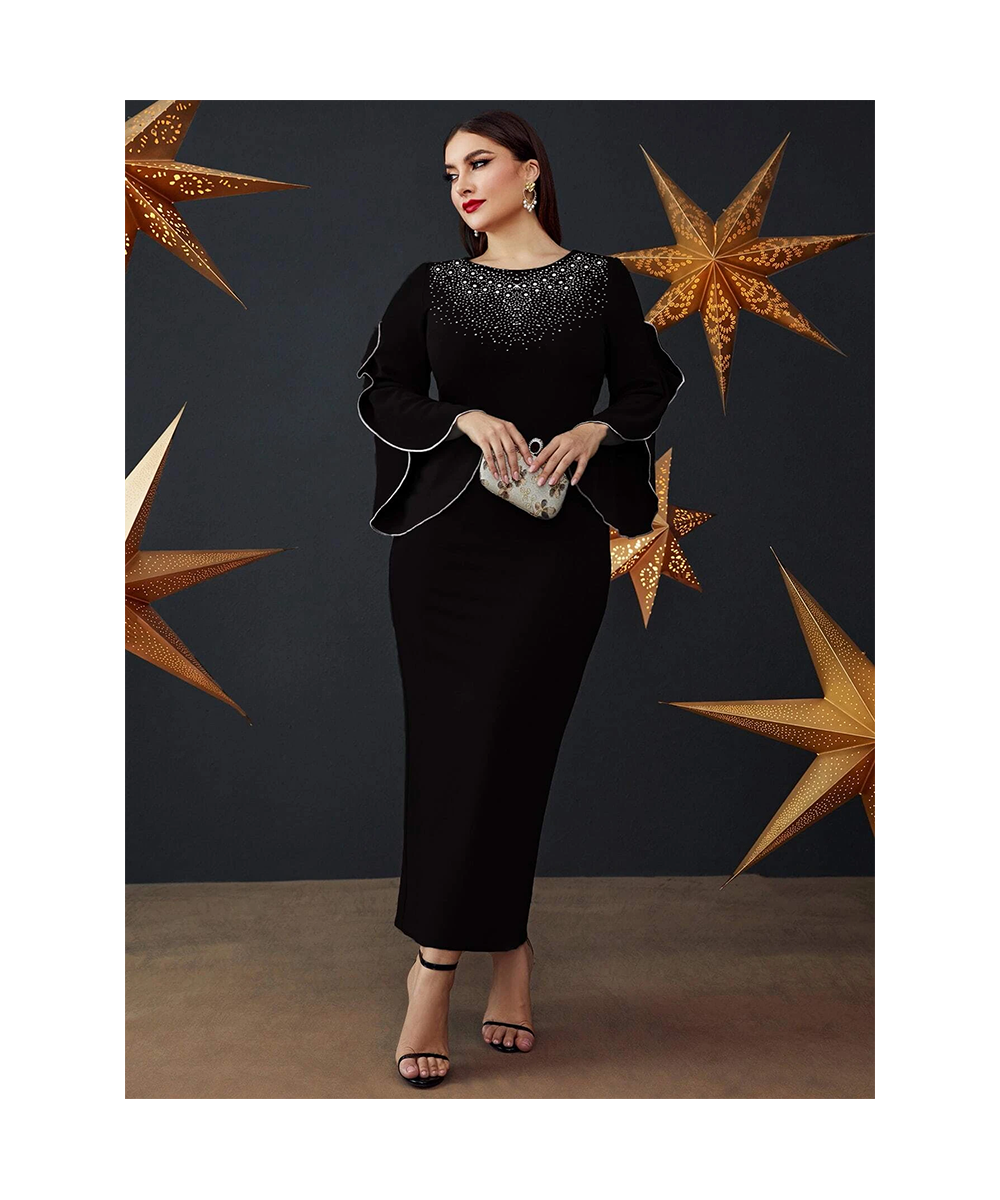 Plus Size 4xl 5xl 6xl Luxury Party Emerald Velvet Dress Shiny Round Neck Plus Size Velvet Evening Dress Banquet Gorgeous 4xl ...