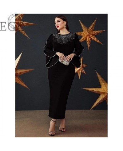 Plus Size 4xl 5xl 6xl Luxury Party Emerald Velvet Dress Shiny Round Neck Plus Size Velvet Evening Dress Banquet Gorgeous 4xl ...