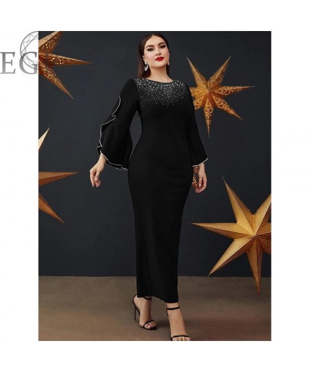 Plus Size 4xl 5xl 6xl Luxury Party Emerald Velvet Dress Shiny Round Neck Plus Size Velvet Evening Dress Banquet Gorgeous 4xl ...