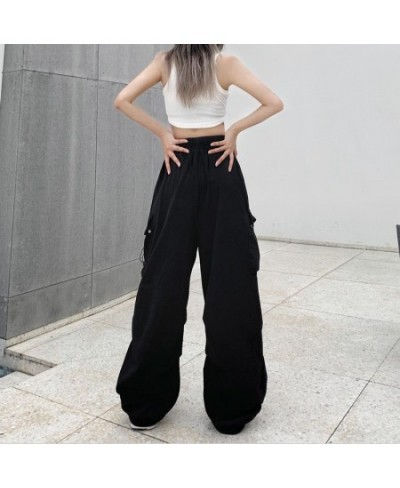 Y2K Casual Cargo Pants Women 2023 Drawstring Loose Wide Leg Straight Trousers Summer Streetwear Punk Baggy Sweatpants Tech $2...