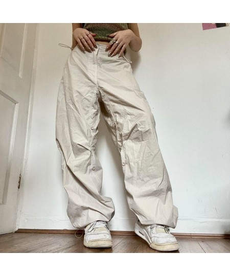 Y2K Casual Cargo Pants Women 2023 Drawstring Loose Wide Leg Straight Trousers Summer Streetwear Punk Baggy Sweatpants Tech $2...