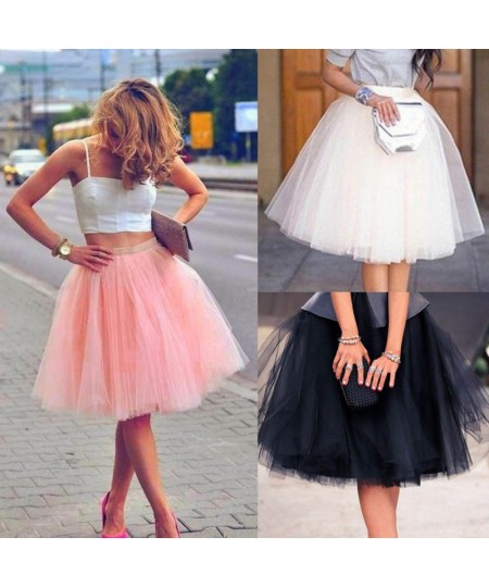 Women Skirts Elegant Ladies Midi Adult Tutu Ball Gown Dancing Wedding White Princess Evening Party Formal Bridemaid Clubwear ...