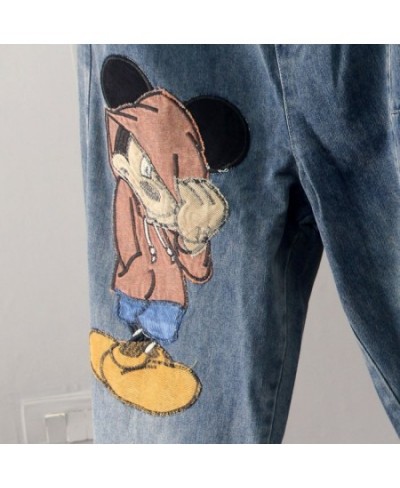 Cartoon Printed Jeans for Women 2023 Spring New Patch Loose Harem Pants Skinny Slim Looking Versatile Cropped Pants Female $7...