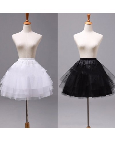 2022 New White or Black Short Petticoat Wedding Dress Support Sexy Sweet Bustle For Women 3 Layer Lnner Skirt $13.95 - Skirts