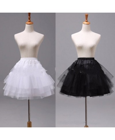 2022 New White or Black Short Petticoat Wedding Dress Support Sexy Sweet Bustle For Women 3 Layer Lnner Skirt $13.95 - Skirts