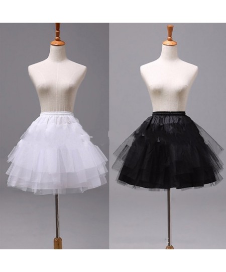 2022 New White or Black Short Petticoat Wedding Dress Support Sexy Sweet Bustle For Women 3 Layer Lnner Skirt $13.95 - Skirts