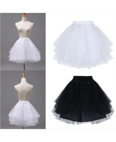 2022 New White or Black Short Petticoat Wedding Dress Support Sexy Sweet Bustle For Women 3 Layer Lnner Skirt $13.95 - Skirts