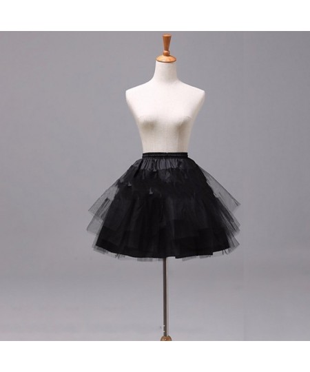 2022 New White or Black Short Petticoat Wedding Dress Support Sexy Sweet Bustle For Women 3 Layer Lnner Skirt $13.95 - Skirts