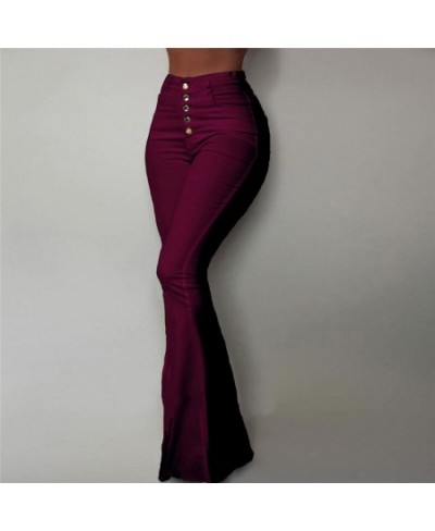 Women Elasticity Bell-bottoms Pants Solid High Waist Elegant Long Pants Fashion Ladies Full Length Trousers Pantalon Femme $3...