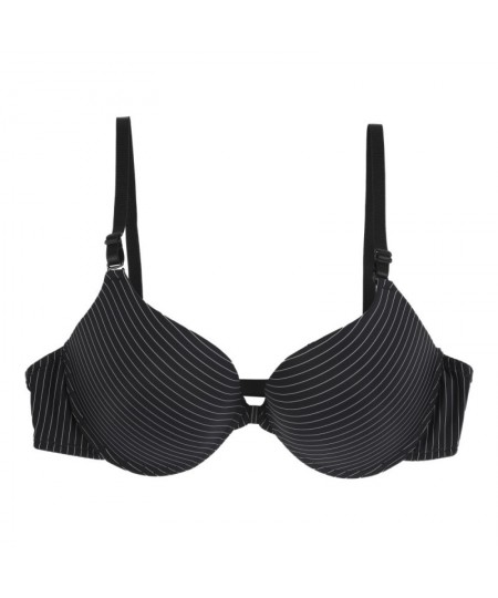 Fashion Striped Bras Seamless Sexy Front Closure Bra Girls's Push Up Underwear Buckle Female Small Chest Bra Underwire $16.79...