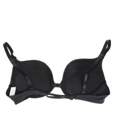 Fashion Striped Bras Seamless Sexy Front Closure Bra Girls's Push Up Underwear Buckle Female Small Chest Bra Underwire $16.79...