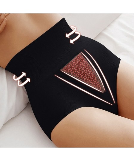 S-XL Seamless Panties High Waist Flat Belly Sheathing Briefs Antibacterial Cotton Crotch Thong Women's Sexy HipLift Underwear...