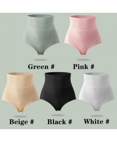 S-XL Seamless Panties High Waist Flat Belly Sheathing Briefs Antibacterial Cotton Crotch Thong Women's Sexy HipLift Underwear...