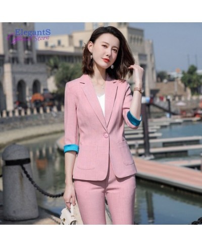 2023 Summer Office Work 2 Pieces Skirt Blazer Set Women Skirt Suits Business Lady Uniform Autumn Korean JackeT Tops Skirt $59...