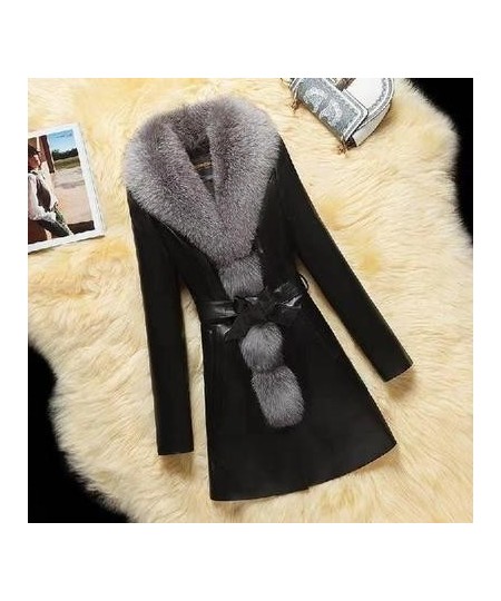 Winter Women Plus size Leather Fur Jackets Women's Overcoat Imitate Fox Wool Self-cultivation Manteau Femme Hiver Faux $72.37...