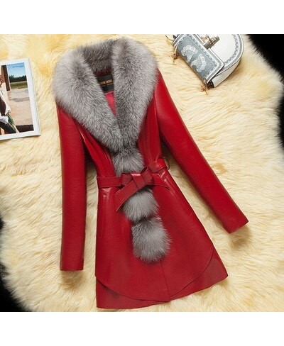 Winter Women Plus size Leather Fur Jackets Women's Overcoat Imitate Fox Wool Self-cultivation Manteau Femme Hiver Faux $72.37...