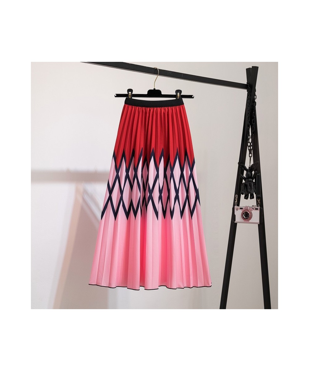 Beach Boho Print Women Skirts 2023 New Spring Summer Elegant Long Dresses High Waist Loose Casual Pleated Skirt Ladies Sundre...