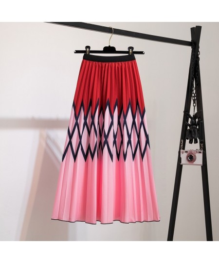 Beach Boho Print Women Skirts 2023 New Spring Summer Elegant Long Dresses High Waist Loose Casual Pleated Skirt Ladies Sundre...