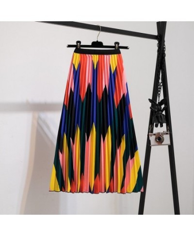 Beach Boho Print Women Skirts 2023 New Spring Summer Elegant Long Dresses High Waist Loose Casual Pleated Skirt Ladies Sundre...