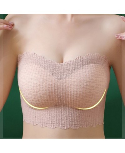 Sexy Bra Crop Tops Women Invisible Wire-Free Bralette Camisole Solid Tank Seamless One-Piece Camis Tube Tees Underwear Linger...