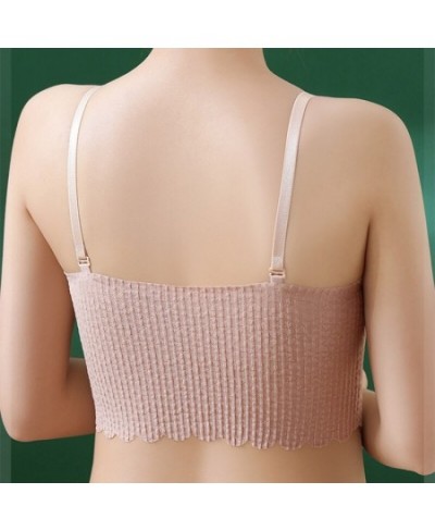 Sexy Bra Crop Tops Women Invisible Wire-Free Bralette Camisole Solid Tank Seamless One-Piece Camis Tube Tees Underwear Linger...