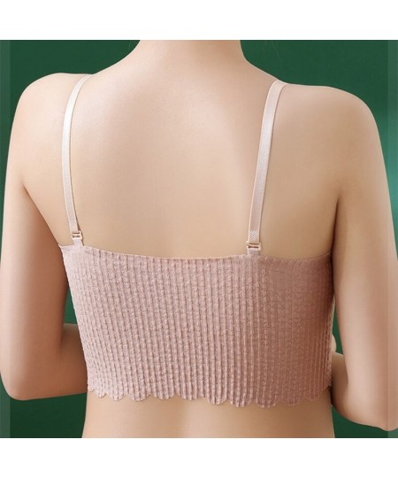 Sexy Bra Crop Tops Women Invisible Wire-Free Bralette Camisole Solid Tank Seamless One-Piece Camis Tube Tees Underwear Linger...