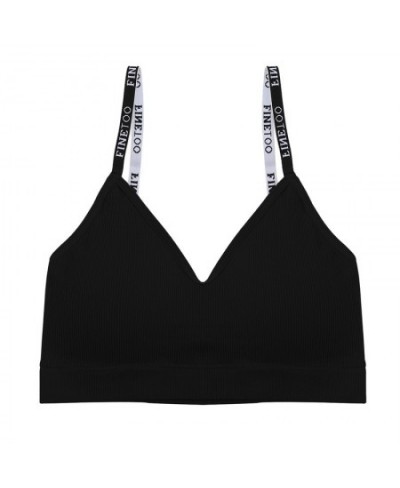 Deep V Women Tops Fashion Letter Strap Bralette Girls Padded Bras M-2XL Plus Size Female Crop Top Ladies Sexy Lingerie $13.79...