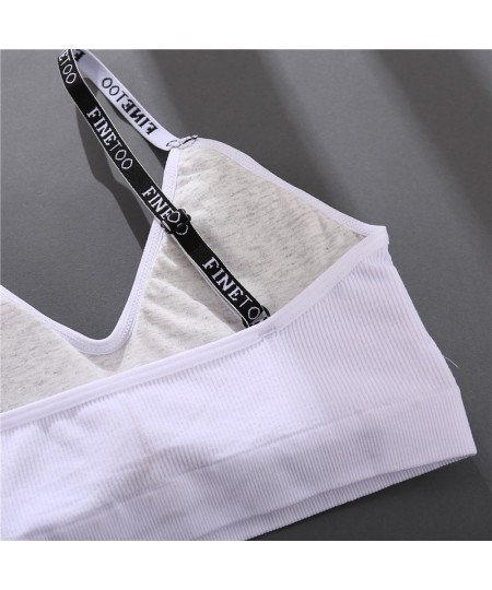 Deep V Women Tops Fashion Letter Strap Bralette Girls Padded Bras M-2XL Plus Size Female Crop Top Ladies Sexy Lingerie $13.79...