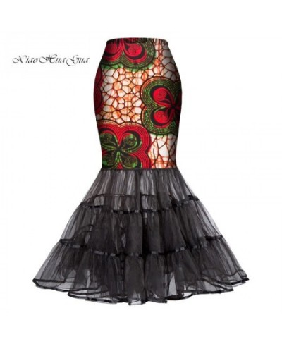 Long Skirt for Women Fashion Yarn Mermaid Skirt Dress Bazin Riche Africa Print Clothing Lady Women Skirt Plus Size WY4456 $85...