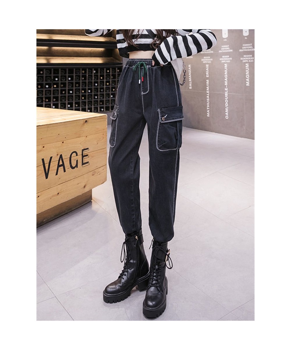 Embroidery Ladies Multi Button Pocket Jeans 2023 New Ladies Slim High Waist Versatile Denim Trousers women clothing cargo pan...