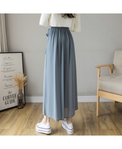 Spring Summer New Style Korean Women Pleated Chiffon Trousers High Waist Pants Hakama Casual Wide Leg Pantalones 2023 $32.78 ...