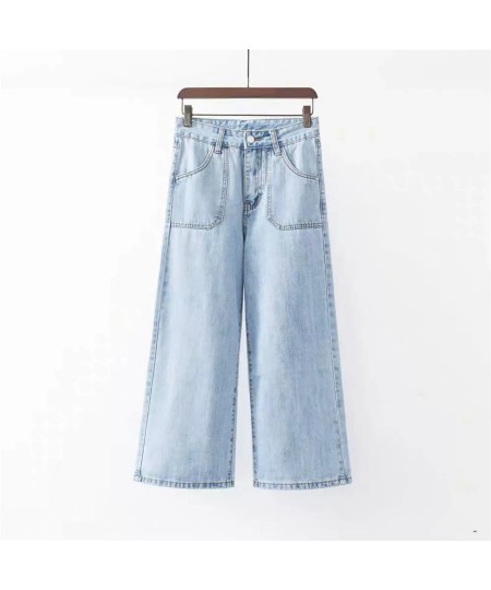 Oversize 6xl Ankle-length Baggy Denim Pants Women Straight Leg Jeans High Waist Pantalones Classic Capris Korean Fashion $36....