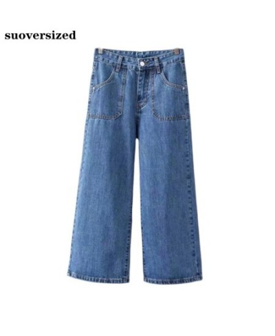 Oversize 6xl Ankle-length Baggy Denim Pants Women Straight Leg Jeans High Waist Pantalones Classic Capris Korean Fashion $36....