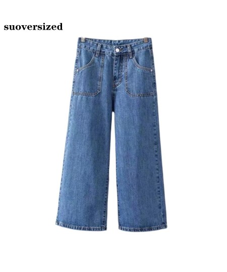 Oversize 6xl Ankle-length Baggy Denim Pants Women Straight Leg Jeans High Waist Pantalones Classic Capris Korean Fashion $36....