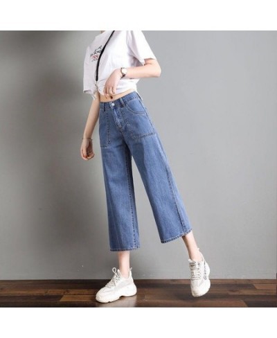 Oversize 6xl Ankle-length Baggy Denim Pants Women Straight Leg Jeans High Waist Pantalones Classic Capris Korean Fashion $36....