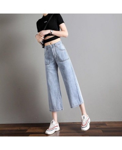 Oversize 6xl Ankle-length Baggy Denim Pants Women Straight Leg Jeans High Waist Pantalones Classic Capris Korean Fashion $36....