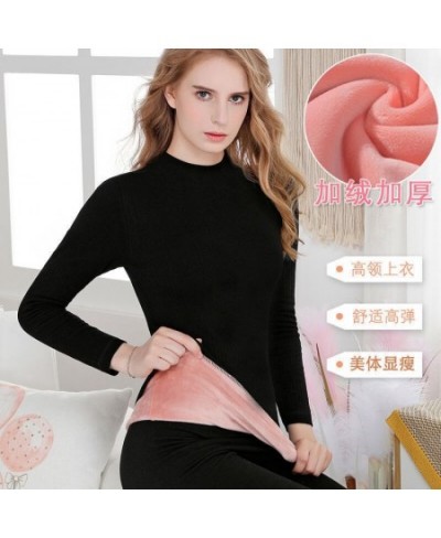 Thermal Underwear Bottoming Shirt Casual Plus Skinny Velvet Tops Winter Turtleneck Long Sleeve Thickened Warm $38.94 - Sleepw...