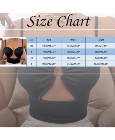 women tank top tummy control Sexy Solid Color Stitching Ring Hollow Chest Wrapping Sexy Suspender Vest Intimates langerie sex...